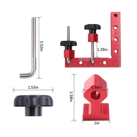 90 Degree Positioning Squares Right Angle Clamps For Woodworking, 140mm Aluminum Alloy Corner Clamp, Pro DIY Frame And Cabinet Builder Tool For Picture Frames, Boxes, And Cabinets, Precision Joints Every Time