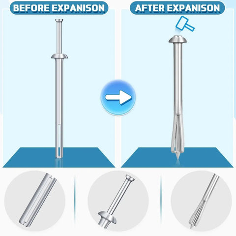 100 Pack One Quarter Inch By Three Inch Drive Nails For Anchor Hammer In Expansion Anchors Rustproof Zinc Plated Concrete Nails