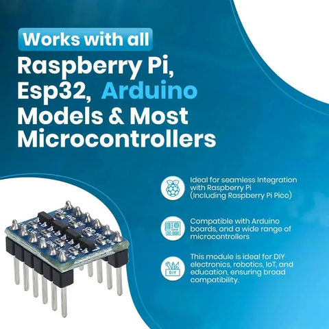 Bi Directional I2C Logic Level Converter Four Channel 3V3 To 5V Pre Soldered for Arduino and Raspberry Pi interfacing
