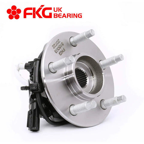 Front Wheel Bearing Hub Assembly For 95-01 Ford Explorer 4WD 5-Lug ABS, side view with cable connector, brand logo visible.