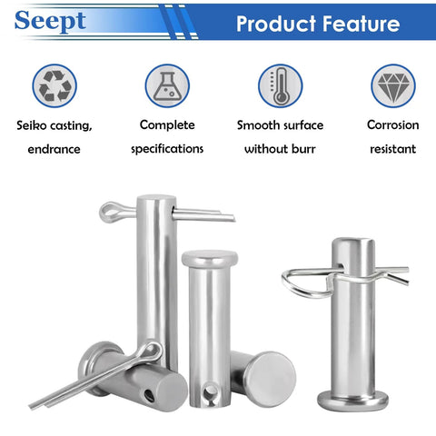132Pcs Clevis Pin Assortment Kit With 304 Stainless Steel Cotter Pins And Carbon Steel Clevis Pins for DIY and repairs.