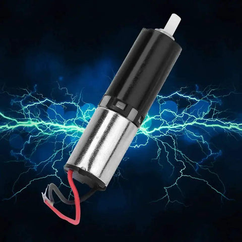 6mm Mini Planetary Gear Motor DC 3V Four Stage Metal Gearbox High Torque Low RPM for robotics automation, wires visible