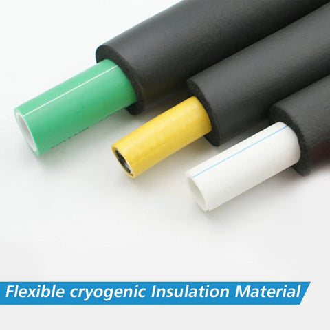 URBEST pipe insulation tubing set; black foam sleeves with 1/4in x 3/8in green, yellow, and white inner tubes, 6 ft length.