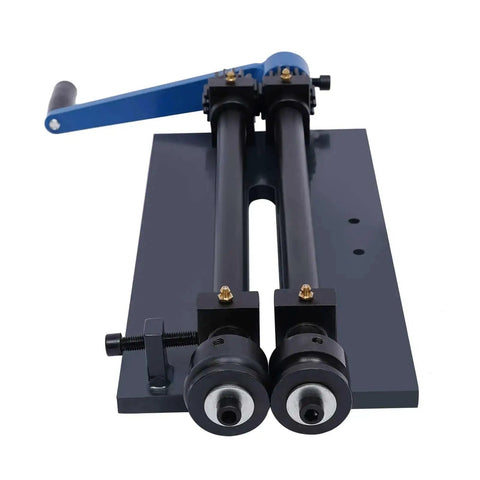 Front view of 12 Inch Bead Roller Pro Grade Sheet Metal Beading Machine With Dies for auto body fabrication, manual crank visible