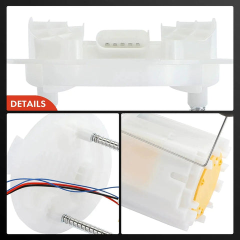 Electric Fuel Pump Module Assembly With Sending Unit For Dodge Charger 2017-2021 Challenger 2017-2022 Chrysler 300 2017-2019 Fits 3.6L 5.7L 6.4L V6 V8 Gas Engines Direct Fit Plug And Play details showing connectors and wiring