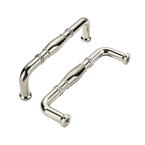 10 Pack Polished Nickel Cabinet Pulls, 3-3/4 Inch 96mm Length, durable handles for cabinets, dressers, and furniture, polished finish