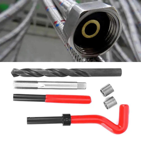 Thread Repair Kit M11x1.25 Metric Female Thread Repair Tool Set With Spiral Drill Tap Wrench And 12 Inserts