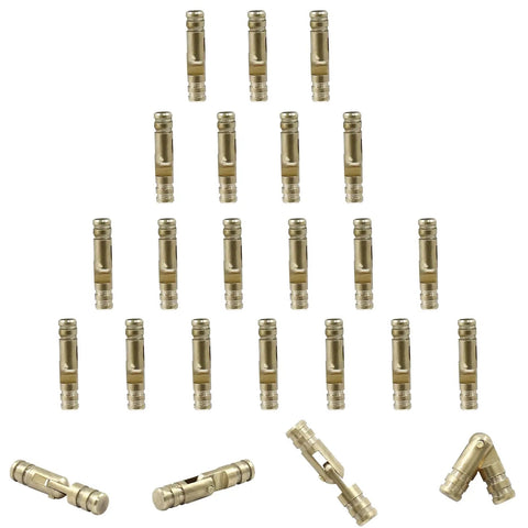 Hidden Barrel Hinges Set 25 Brass 4x20mm Concealed Hinges For Crafts Wooden Boxes And Jewelry Boxes Cabinet Doors Rustproof Durable