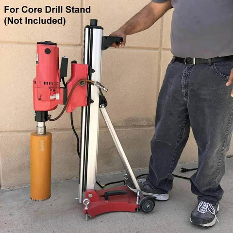 3 Inch Diamond Turbo Core Drill Bit Hole Saw for Concrete and Masonry on core drill stand, 14 inch depth, 1-1/4 inch arbor.