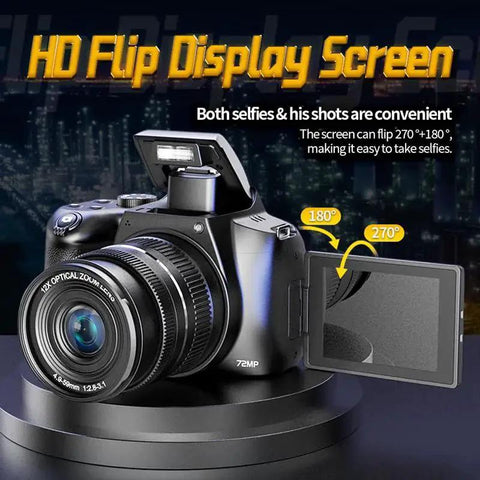 Industrial 4K 72MP Intrinsically Safe Camera with flip display, IP54 explosion proof, ideal for hazardous environments