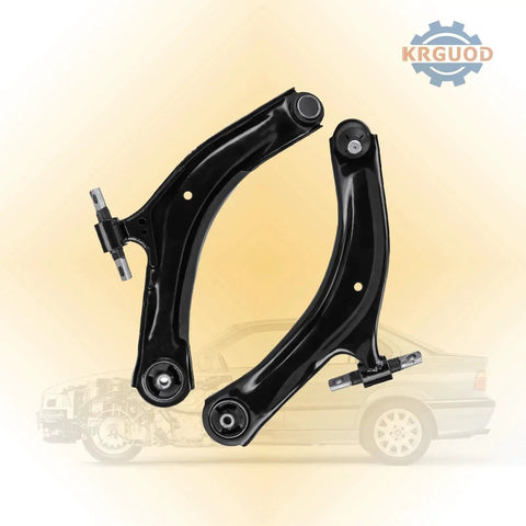 Front view of Front Lower Control Arm With Ball Joints Replacement for Nissan Rogue 2.5L 2008-2015, bolt-on assembly set.