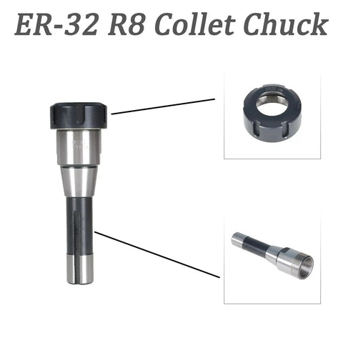 ER32 Collet Chuck Tool Holder for CNC Milling Lathe with Seven Sixteenth Inch Spindle Thread and 1 to 20 mm Clamp Range