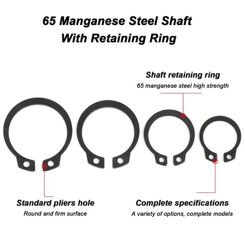 10 Pack External Retaining Rings C Clip Set 30 To 48Mm 65Mn Alloy Steel Circlips for machinery and wet environments