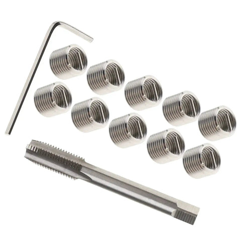 Garage Grade Metric Thread Repair Kit Master Set For Auto Repairs 15 Piece M9x1.25 Restores Damaged Threads