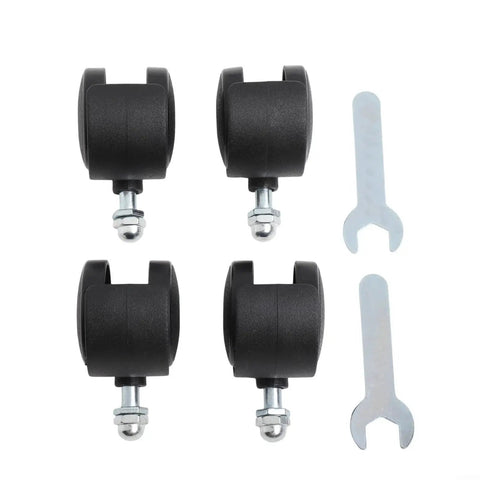 4 Pack Replacement Caster Wheels For Electric Oil Heater With Brakes Durable Plastic Construction and Included Tools 2 Wrenches