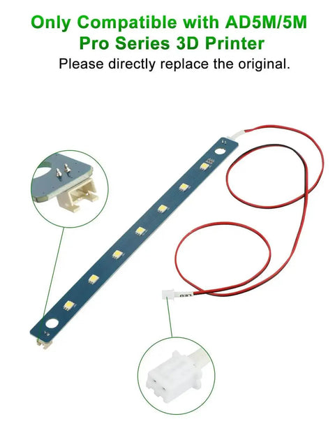 Lit 24V LED Light Kit For Adventurer 5M And 5M Pro 3D Printers With 7 Lamp Beads And Flexible Cable Strip replacement accessory