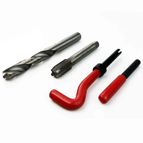 Set of tools from M14x1.5 Thread Repair Kit Set With Helicoil Inserts For Damaged Threads 15 Piece Metric Repair Tool Kit