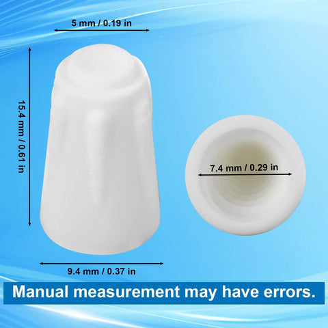 Ceramic insulated wire connector cap, white porcelain, Amazon 40 pcs set; 15.4 mm tall with 9.4 mm base.