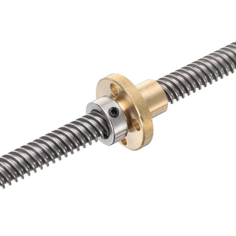 Built To Last 8mm Shaft Collar Set Screw Ring In 304 Stainless Steel, 13mm Outside Diameter, 5mm Thick, Round Bore Locking Collar For 8mm Lead Screws And Rod Shafts, Anti Corrosion, High Strength, 6 Pieces installed on lead screw