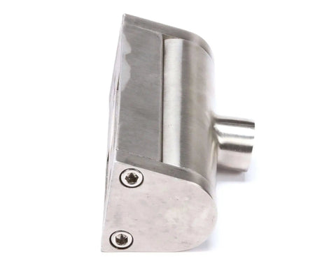 Side view of Beefy Hinge Assembly KE00597 4 For KDM60T CT KGL 25T OEM Genuine Replacement Part, durable steel construction.