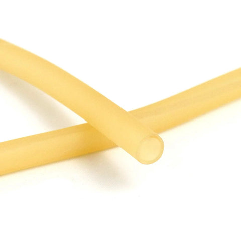 QWORK latex rubber tubing, two pieces, 1/4 in OD by 3/16 in ID, natural color
