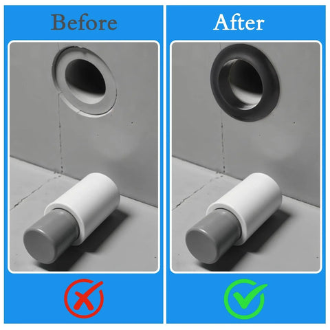 Comparison of metal panel with and without 10 Pack Versatile Rubber Grommets 1 Inch ID 25mm Wire Hole Grommets for cable protection.