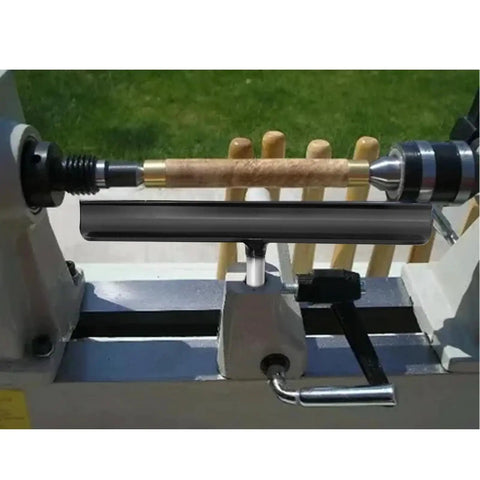 12 Inch Lathe Tool Rest With Five Eighths Post Stainless Steel T Type Tool Post And Round Handle For Wood Lathe Turning And Woodworking Accessories Featuring An Extended Sliding Surface For Smoother Tool Control And Easy Adjustments Pro Grade