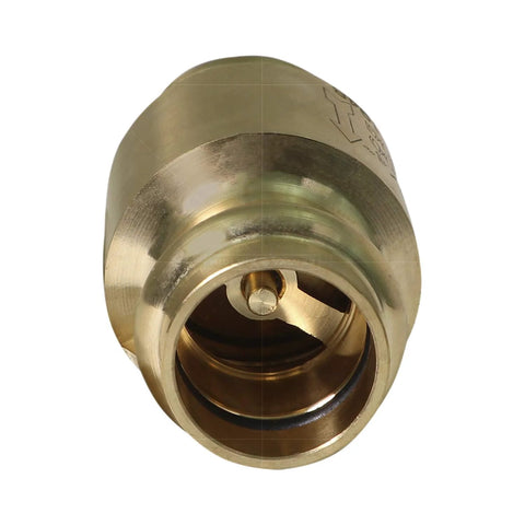 Brass inline spring-loaded check valve, 3/4 in press connections for backflow prevention, lead-free.