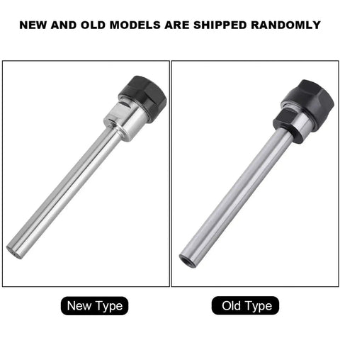 Collet Chuck Holder With Straight Shank For CNC Milling And Lathe Tooling, new and old models, side by side comparison