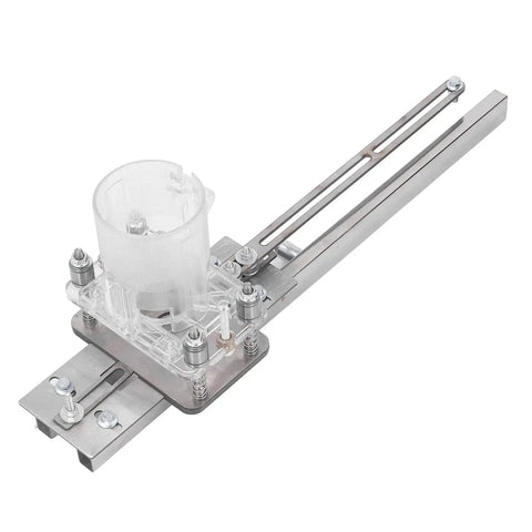Wood Router Tool For Chamfering Grooving Slotting Carving And Cutting With Accurate Positioning And High Efficiency In A Compact Lightweight Design Built From Transparent Plastic And Stainless Steel