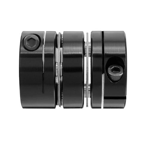 uxcell 6mmx8mm clamp-tight motor shaft 2-diaphragm coupling, black metal
