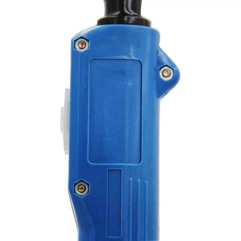 Close-up of Air Plasma Cutting Torch Head With High Frequency For 40A Cutting, Blue Handle, Pro Grade Plasma Cutter Accessory