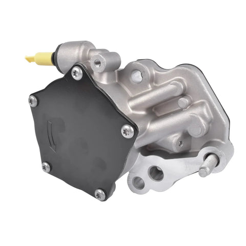 GELUOXI vacuum pump replacement, aluminum body with black cover and yellow inlet nozzle, automotive part