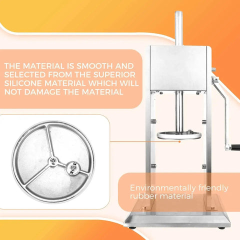 Two Pack Sausage Stuffer Gasket Replacement Kit With Premium Silicone O Ring Seal For 3L To 7L Vertical And Horizontal Meat Stuffers Universal Fit For Hakka VEVOR Weston Vivo 4 7 8 Inch Diameter, side view showing structure.