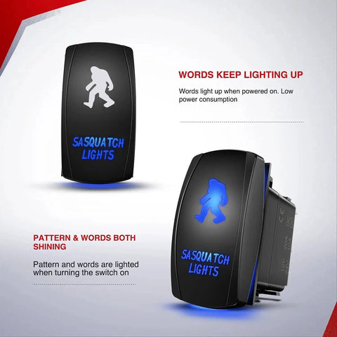 LED Light Bar Wiring Harness Kit With Dual Output 12V 5Pin Rocker On Off Switch showcasing Sasquatch Lights icon