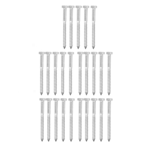 304 Stainless Steel Half Thread Wood Hex Lag Screws Self Tapping For Carpentry High Hardness And Durability DIN571 Standard M6 70mm