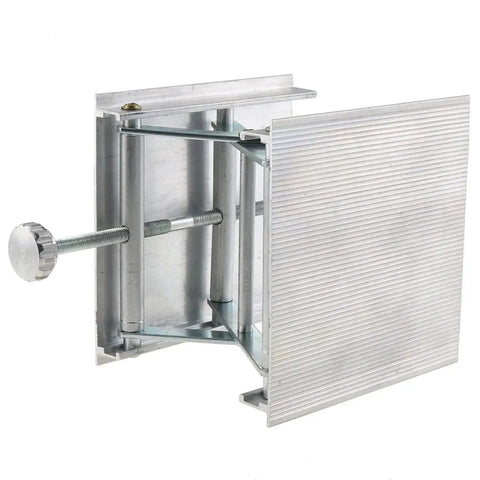 Adjustable Aluminum Alloy Lab Lifter Rack Stand For Meters And Measurement Tools, side view showing adjustable height mechanism