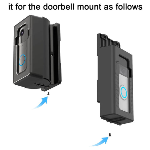 Replacement Security Screws For Doorbell Mount Only Fits Our Model Not For Other Mounts Keeps Your Doorbell Secure Easy Screw In Heavy Duty Metal Hardware Ideal Accessory For Quick Setup No Hassle showing installation.