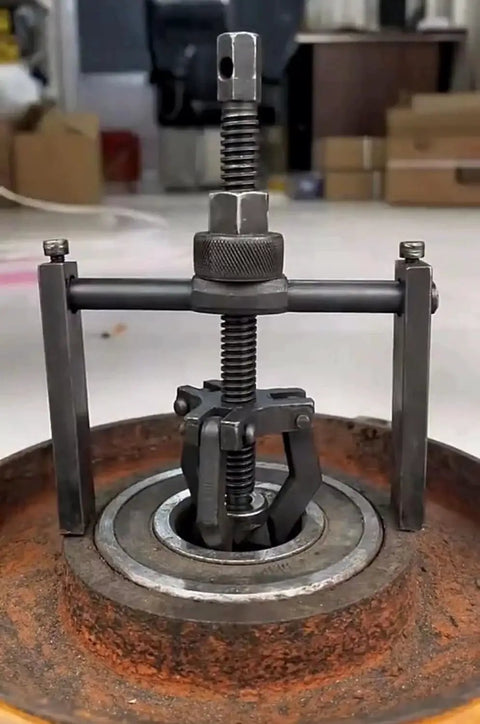 Inner Hole Bearing Puller With Three Claw Design For Precise Bearing Removal And Disassembly Automotive Repair Tool installed in bearing