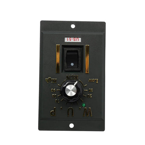 Close-up of speed controller for AC 110V Worm Gear Reducer Motor With Speed Controller For CNC Machines And Industrial Equipment, RV50 370W 50K