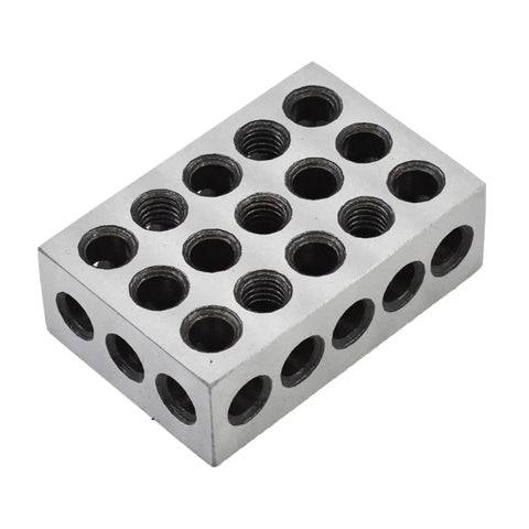 Parallel Block Set 1 X 2 X 3 With 23 Holes And 0.0003 Inch Machinist Tolerance For Milling Machines Hardened Steel