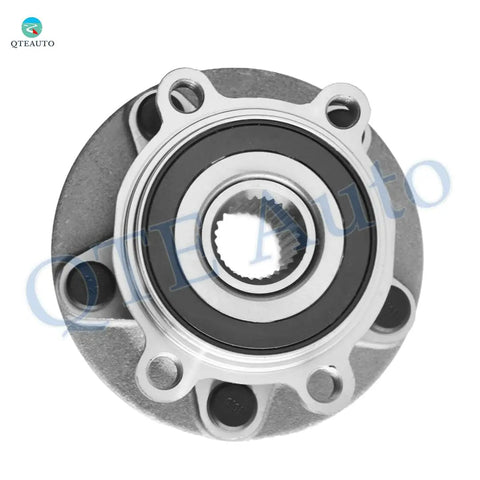 Direct Fit Front Wheel Hub Bearing Assembly Replacement For 2014 2018 Mazda 3 L4 2.0L 2.5L Sport S Models Japan Built Mexico Built Premium Quality Reliable Performance product image, top view of the hub showing bolt holes and center bearing.