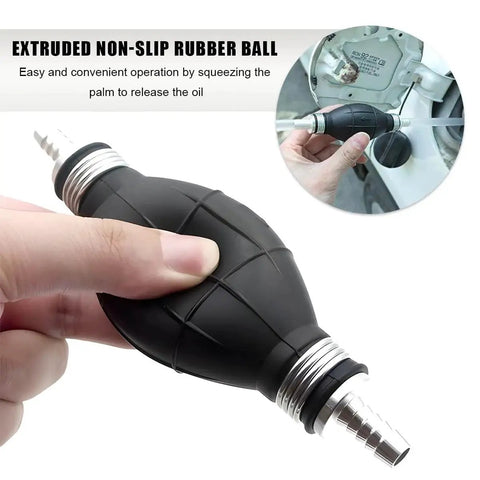 Go To Hand Fuel Transfer Pump With Rubber Primer Bulb 6mm And One Quarter Inch Manual Fuel Primer Bulb in use.