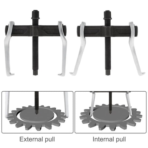 Heavy Duty 4 Inch CR V Gear Puller With Two Jaw Adjustable Bearing Puller For Internal Or External Bearing Removal, front view