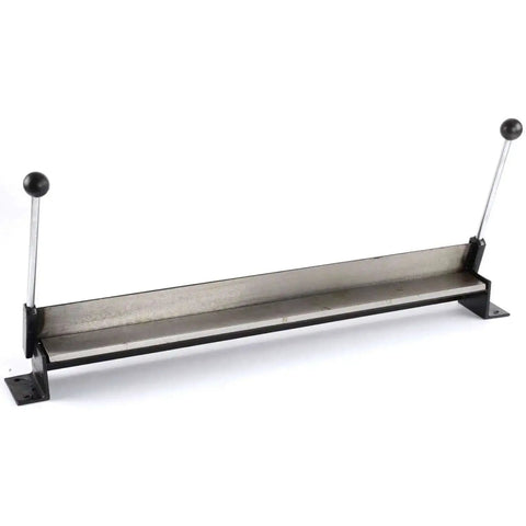 Heavy Duty 17 Gauge Bending Brake for 30-Inch Wide Sheet Metal, benchtop tool with two front handles and bench mount
