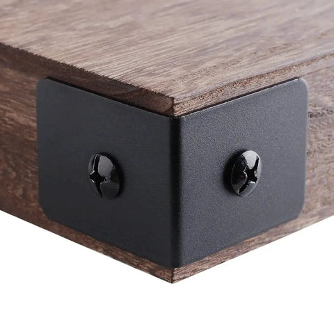 4 Pack Heavy Duty Iron Corner Protectors 2x2x1.5 Inch Black Decorative Corner Brackets for furniture corner