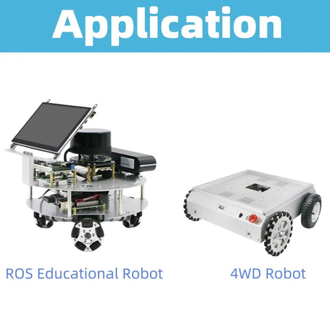 ROS educational robot and 4WD robot using 60mm Omni Wheel Aluminum Alloy Rubber Tire For Omnidirectional Movement With 6mm Inner Dia Flange Coupling.