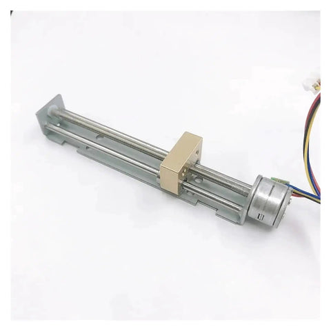 High Precision Linear Actuator With 15mm Stroke And 90mm Travel, DC 5V And 6V, 2-Phase 4-Wire Stepper Motor, close-up view