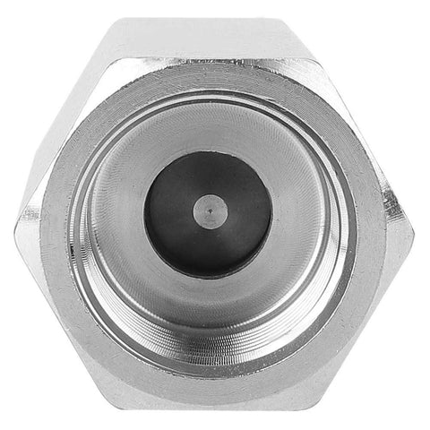 Stainless steel air check valve with hex body, BSPP female thread, 1/4 inch, one-way for gas, oil, or water piping