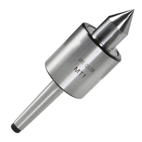 MT1 Live Tailstock Center For High Speed Turning CNC Work, Beefy Medium Duty 1MT Center With 60 Degree Point, 5000 RPM, Hardened Steel
